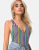 Afbeelding van Lalung Plunge Bodice in New Stripe