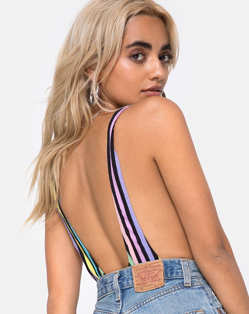 Afbeelding van Lalung Plunge Bodice in New Stripe
