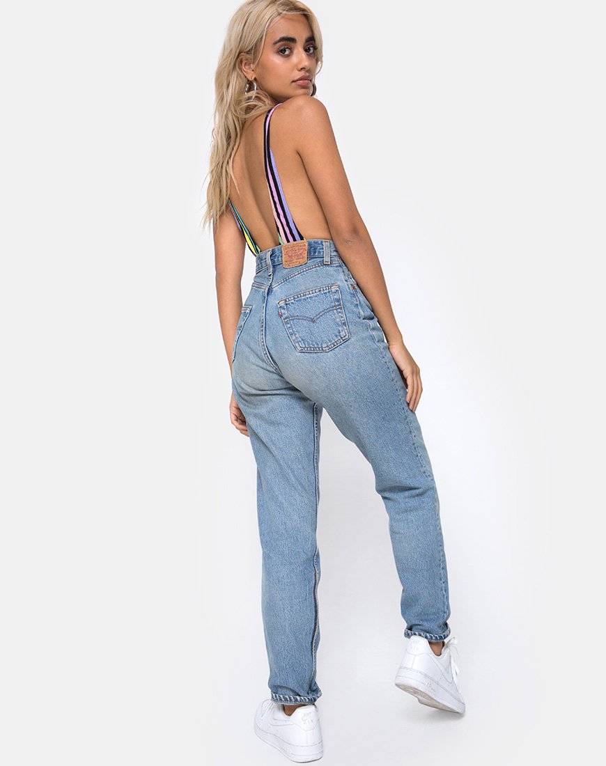 Afbeelding van Lalung Plunge Bodice in New Stripe