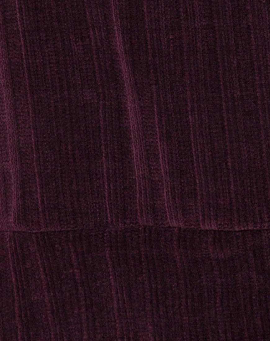 Afbeelding van Neve Oversize Trui Dress in Chenille Plum