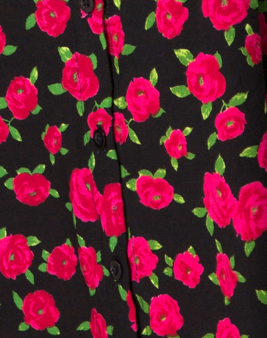 Afbeelding van Sanna Slip Dress in Red Bloom