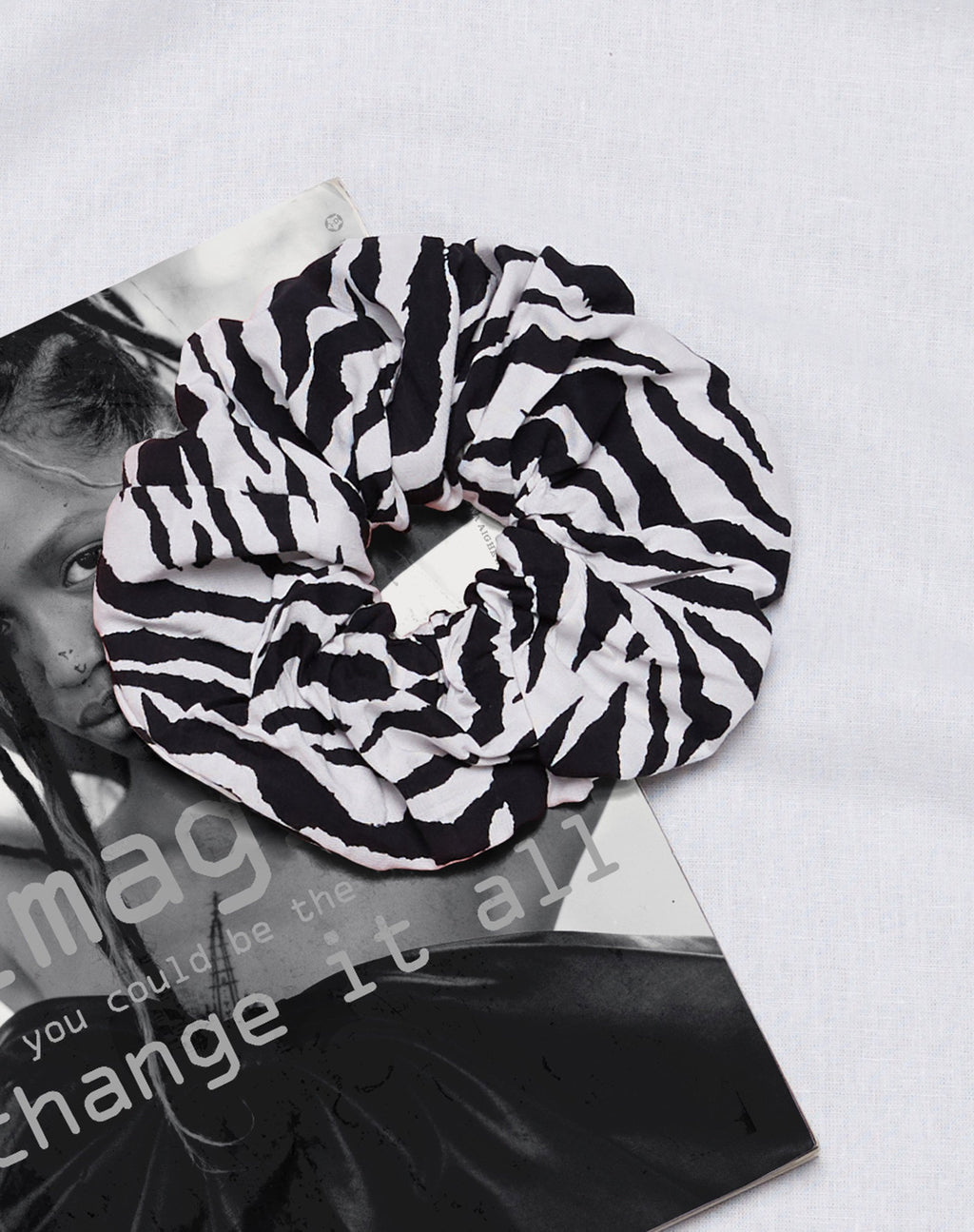 XL Scrunchie in 90's Zebra