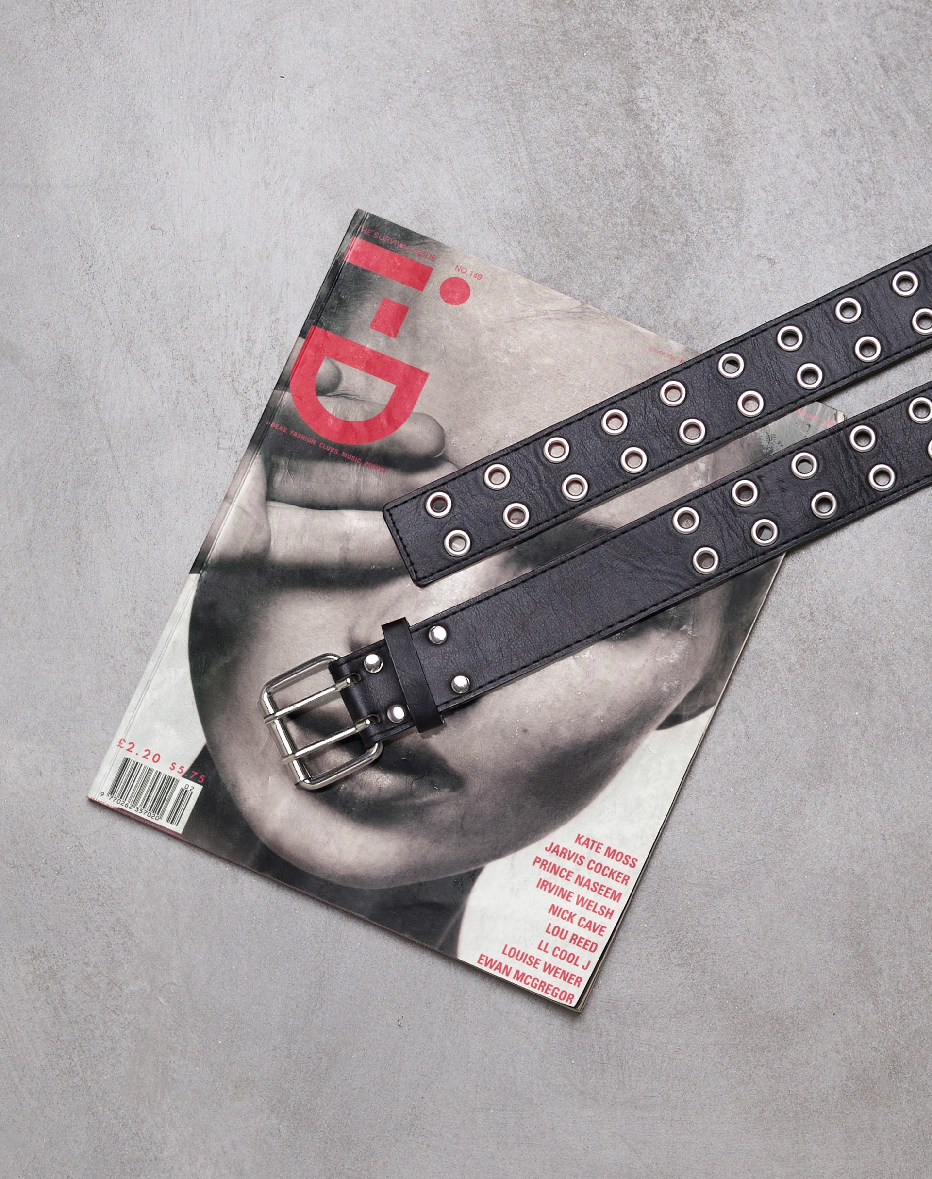 Afbeelding van Dubbele Grommet Riem in Punk Zwart PU