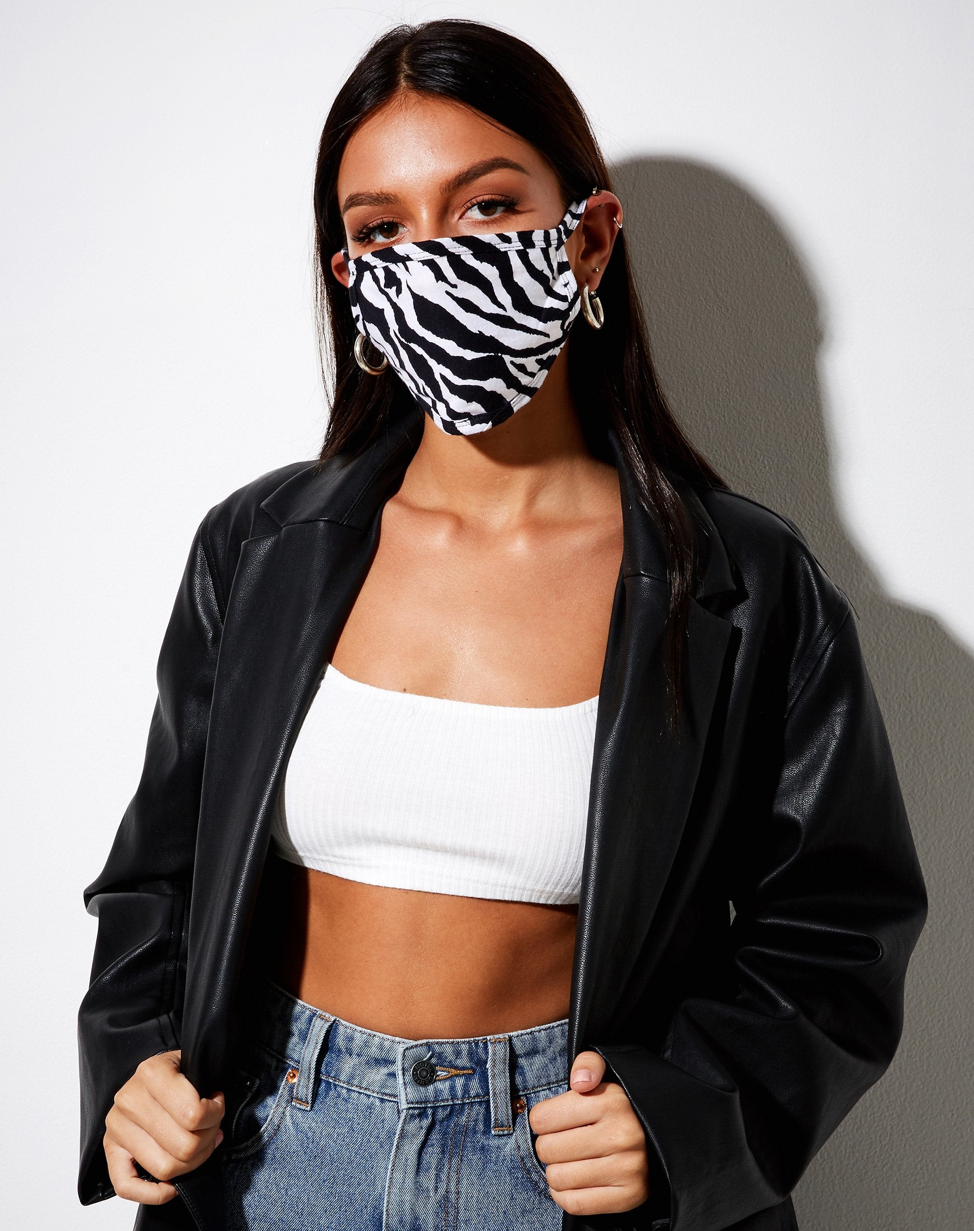 Afbeelding van Gezichtsmasker in jaren 90 Zebra