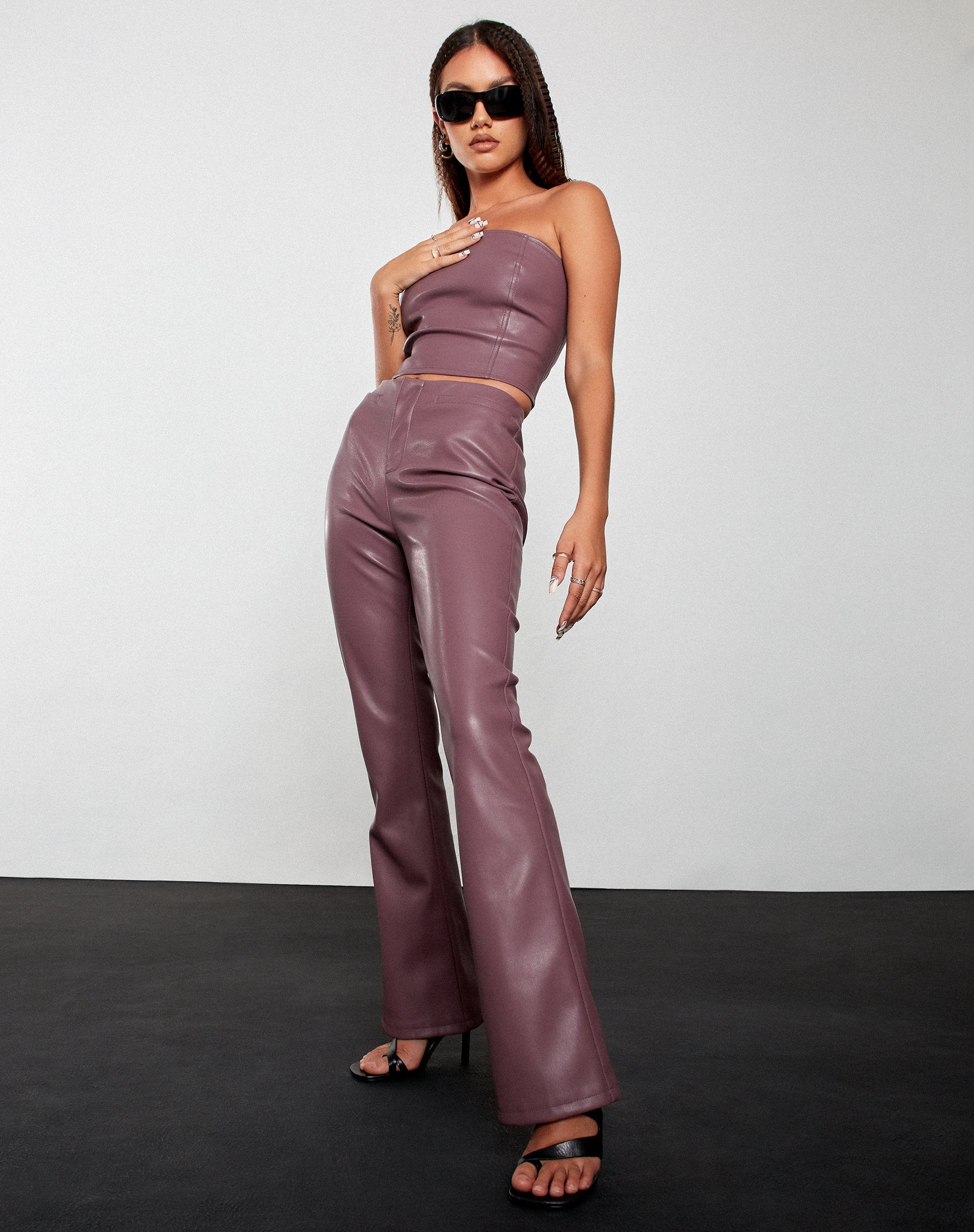 Afbeelding van Eara Corset Top in PU Paars