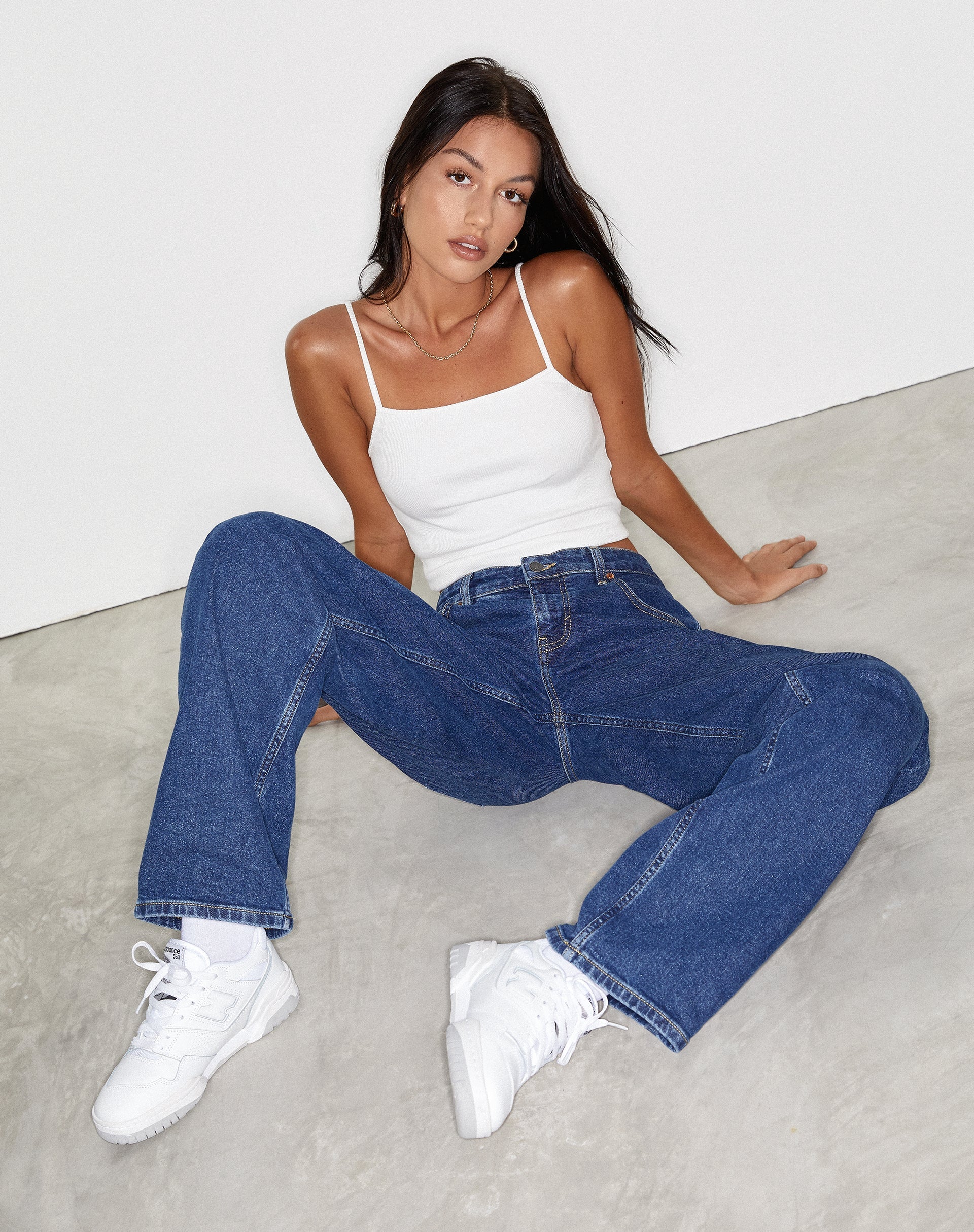 Afbeelding van Low Rise Parallel Jeans in 90's Blauw