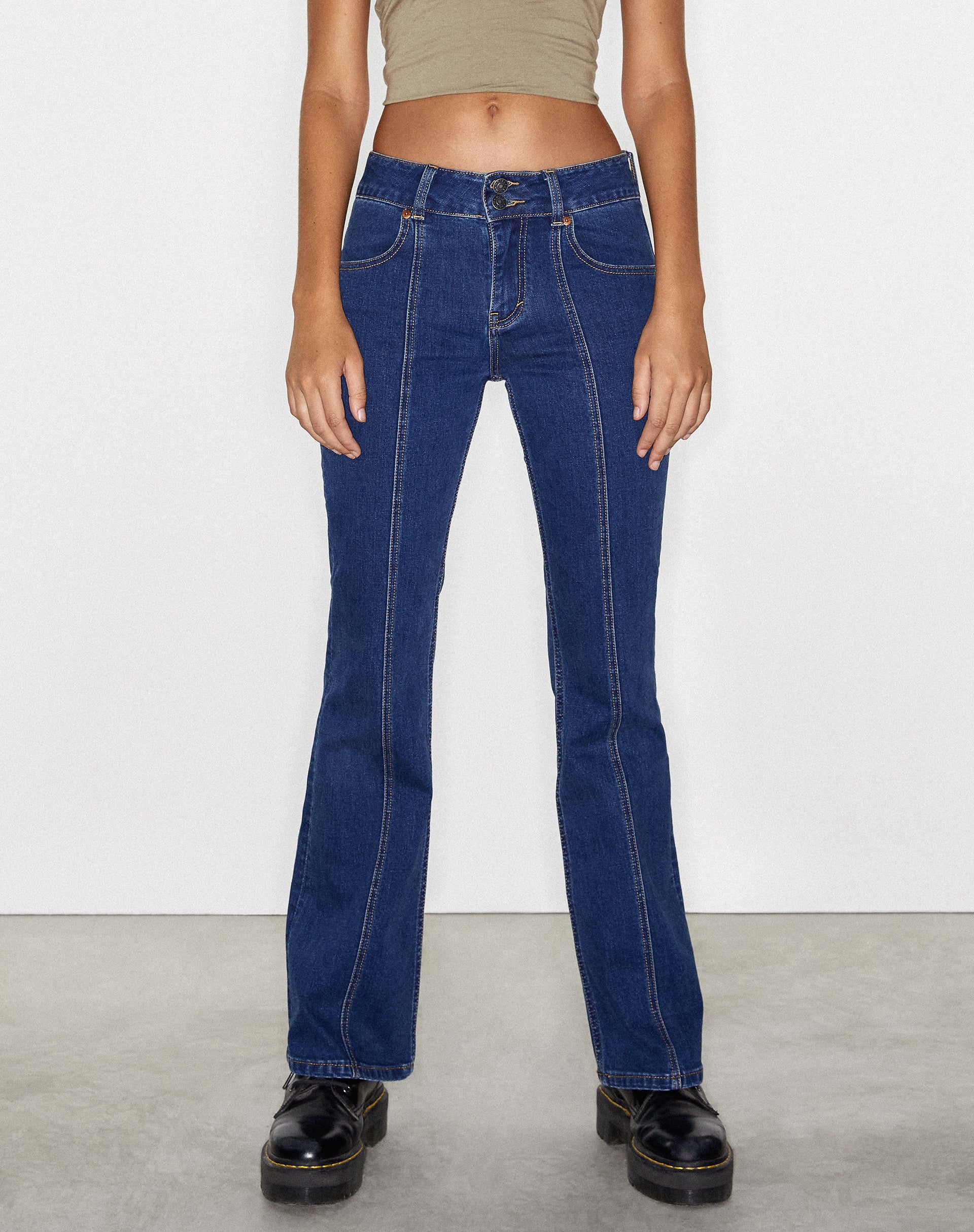 Afbeelding van Low Rise Seam Jeans in 90's Indigo