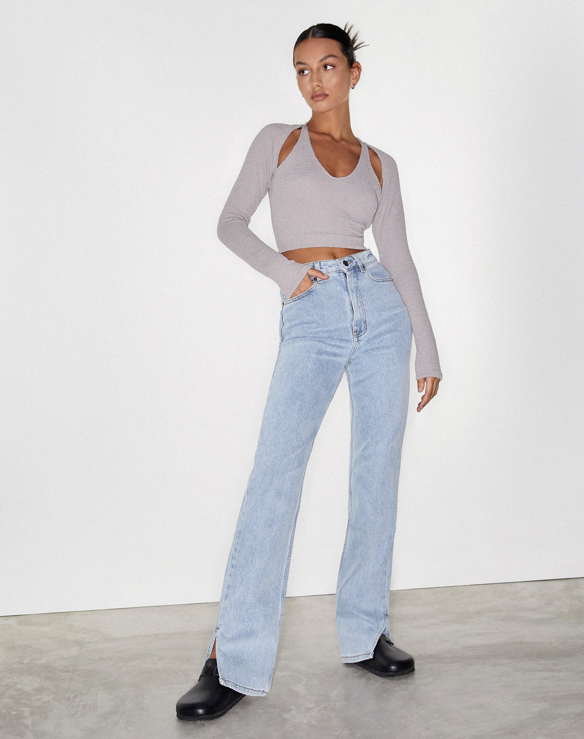 Afbeelding van Rechte Jeans in Light Wash Blue