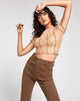 Afbeelding van Tinara Crop Top in Tan Paddenstoel