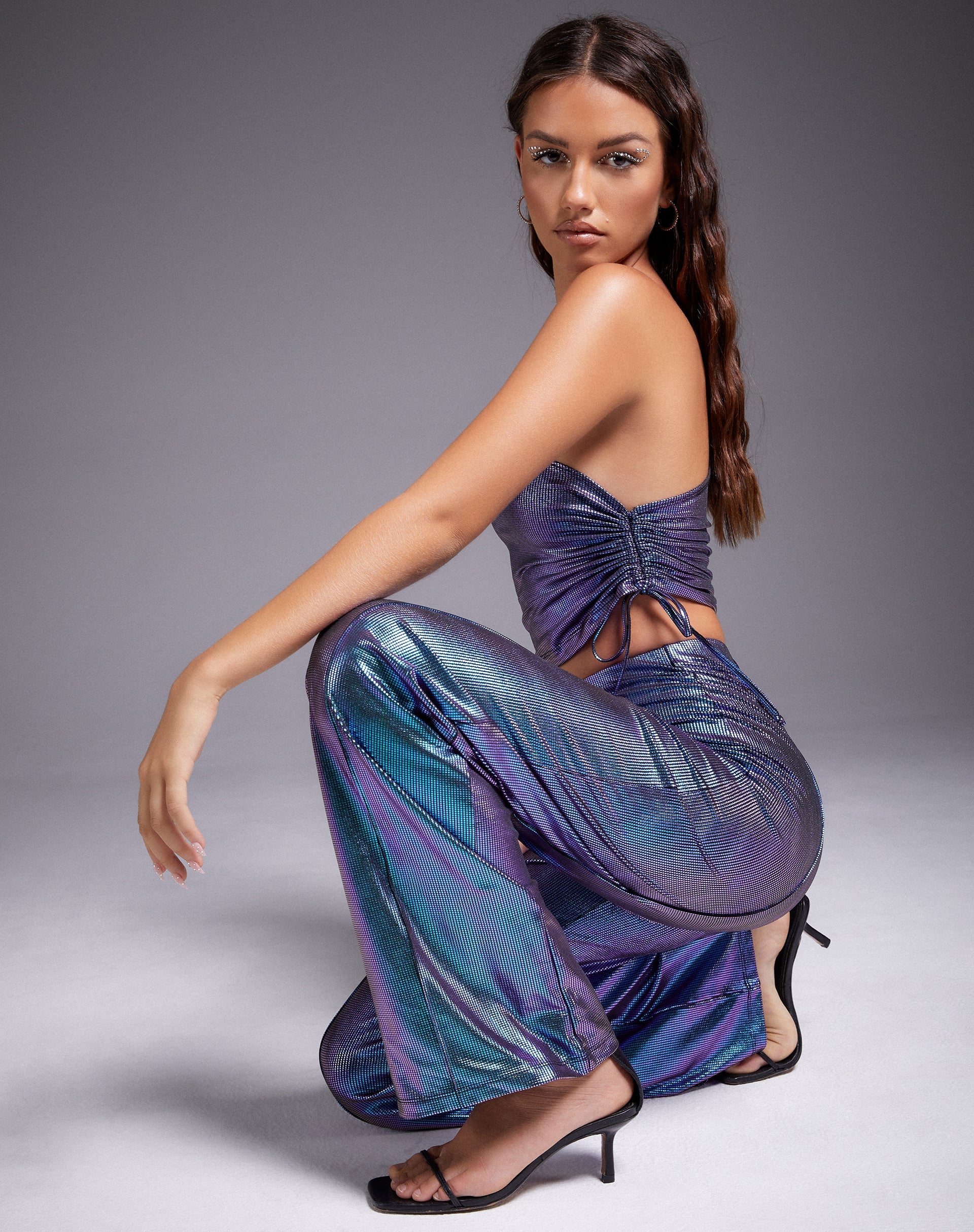 Afbeelding van Rutika Crop Top in Holografisch Paars