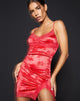 Afbeelding van Coti Bodycon Dress in Rose Flock Red