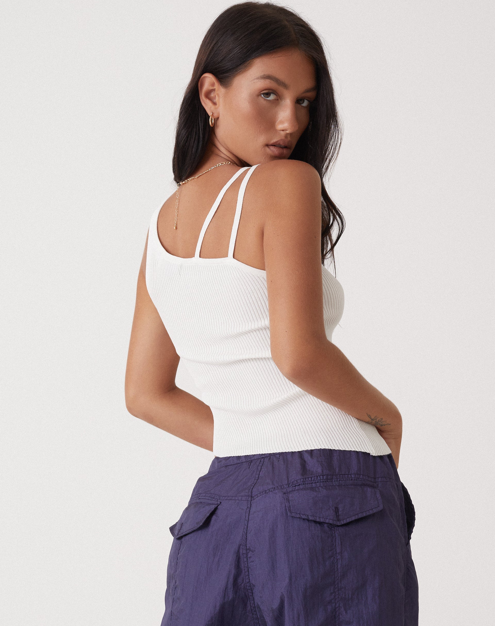 Afbeelding van MOTEL X OLIVIA NEILL Lanica Top in Rib Star Wit