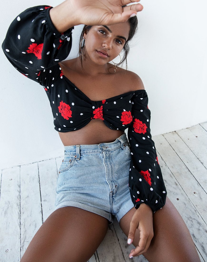 Zuma Crop Top in Cubaanse Roos