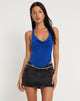 Afbeelding van Nabas Cowl Neck Slinky Top in Koningsblauw