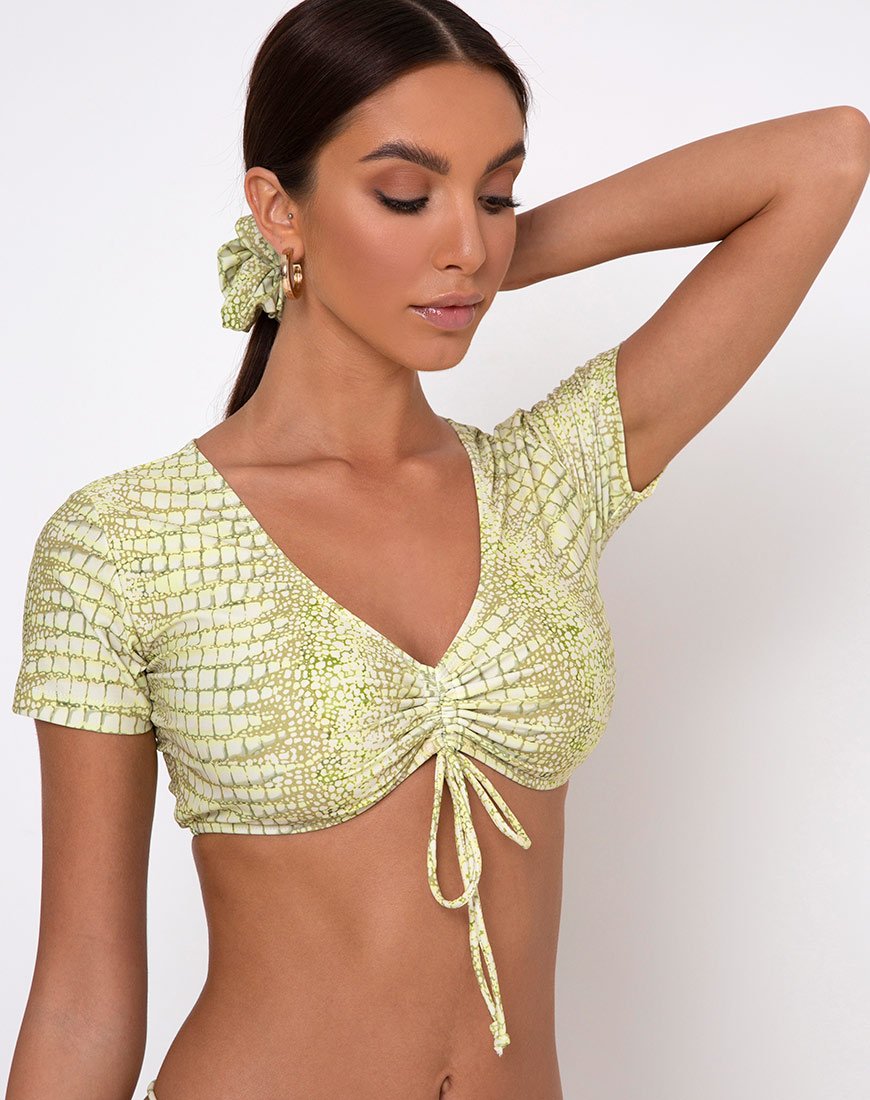 Nachi Bikinitop in Croc Green