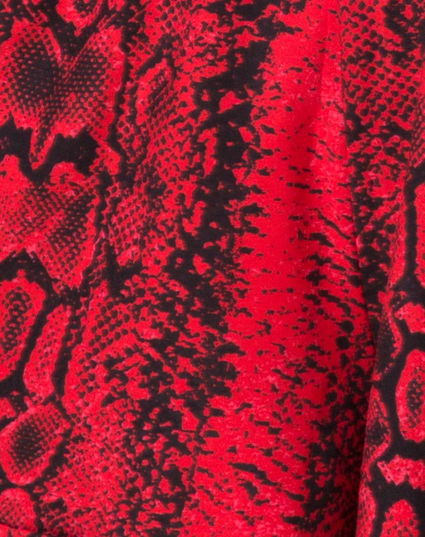 Afbeelding van Nanic Plunge Playsuit in Slangenrood