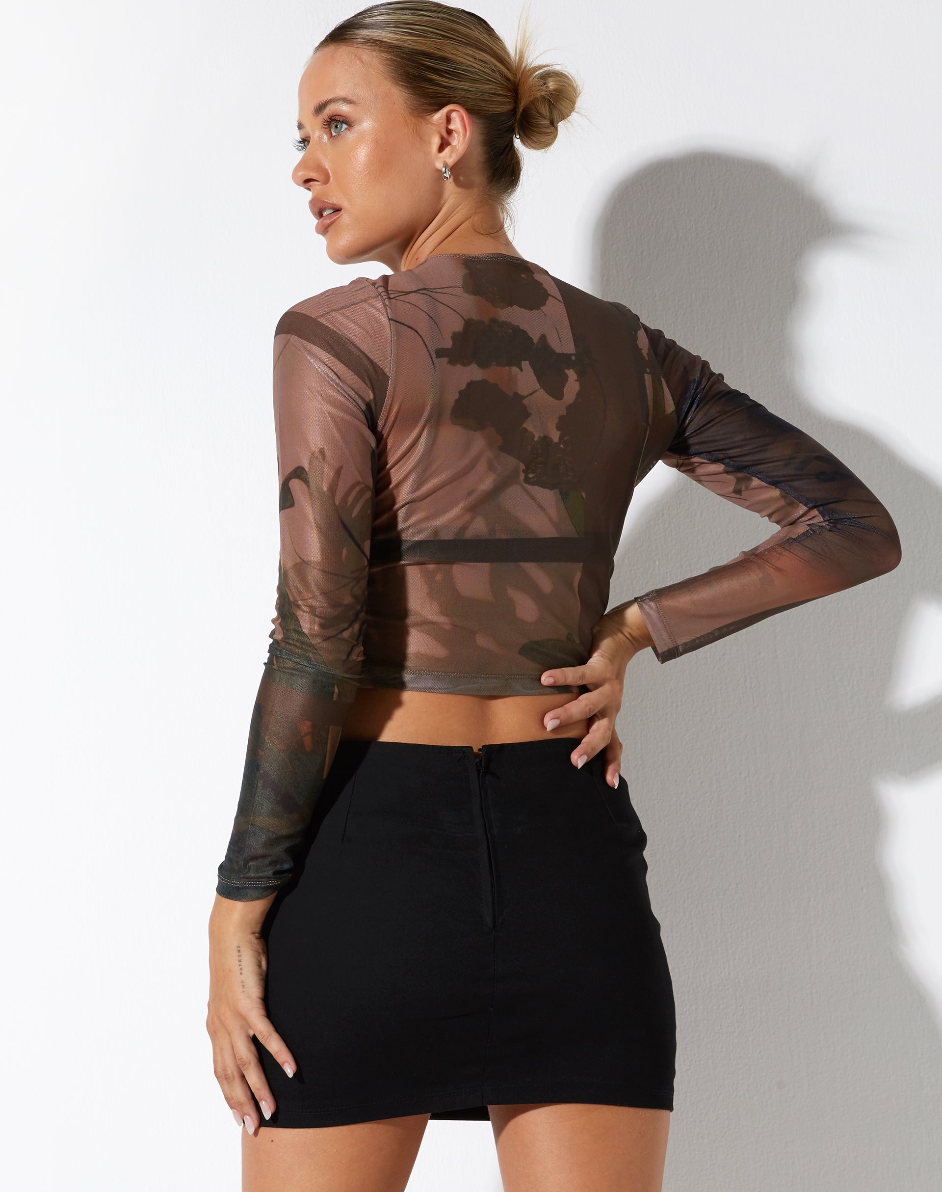Afbeelding van Narita Crop Top in Foto Bruin