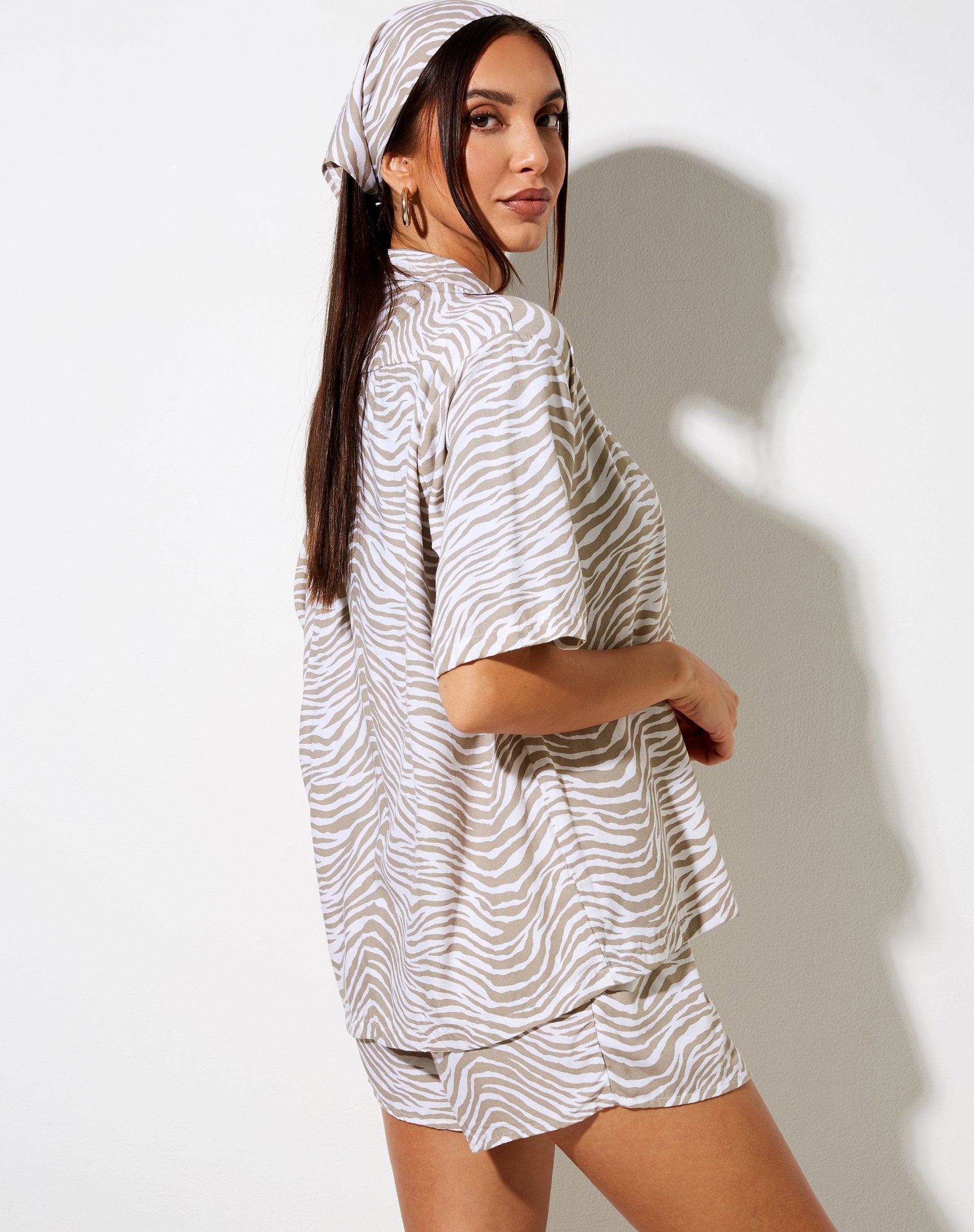 Afbeelding van Narsi shirt in ton-sur-ton zebra