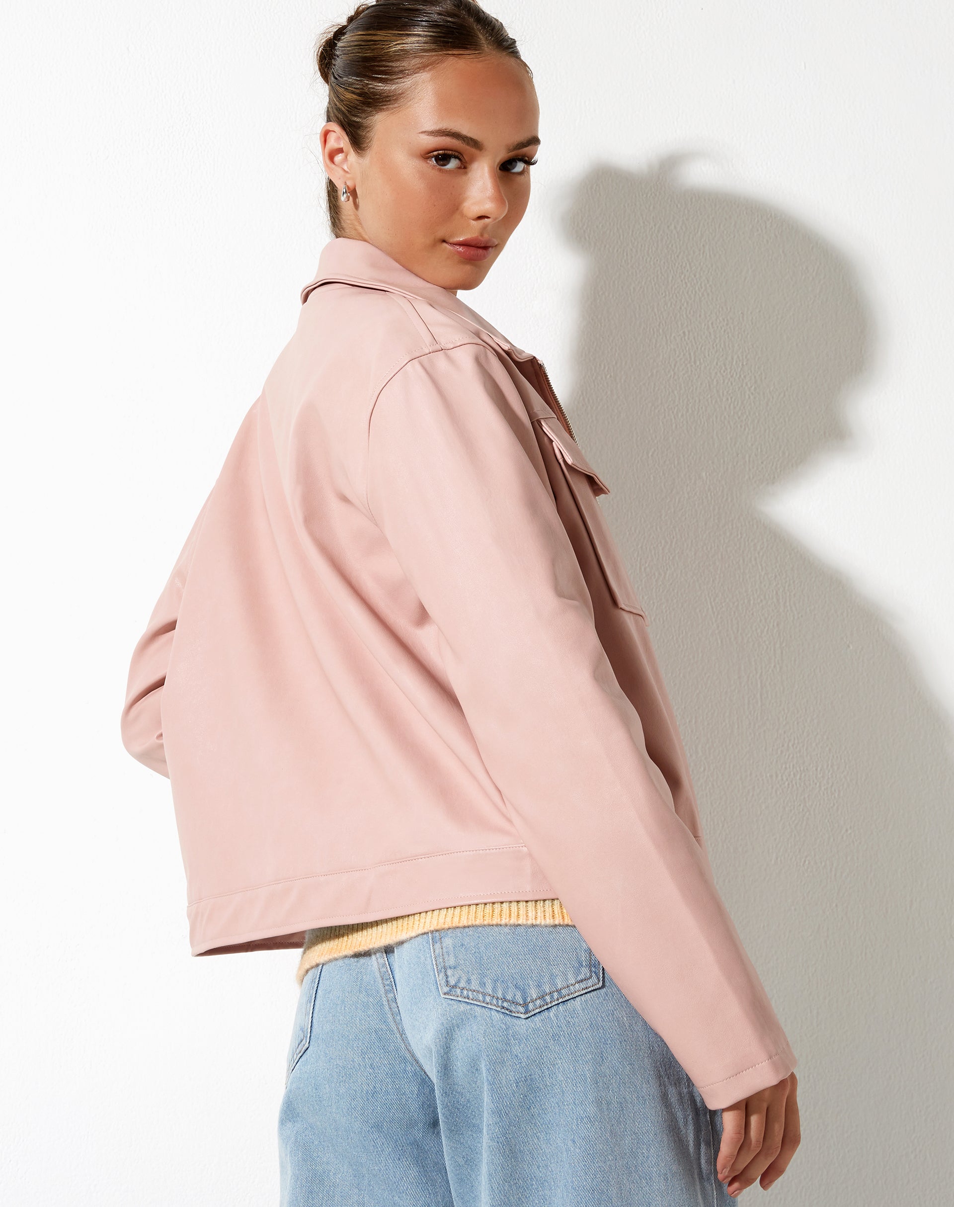Afbeelding van Natara Jacket in PU Zacht Roze