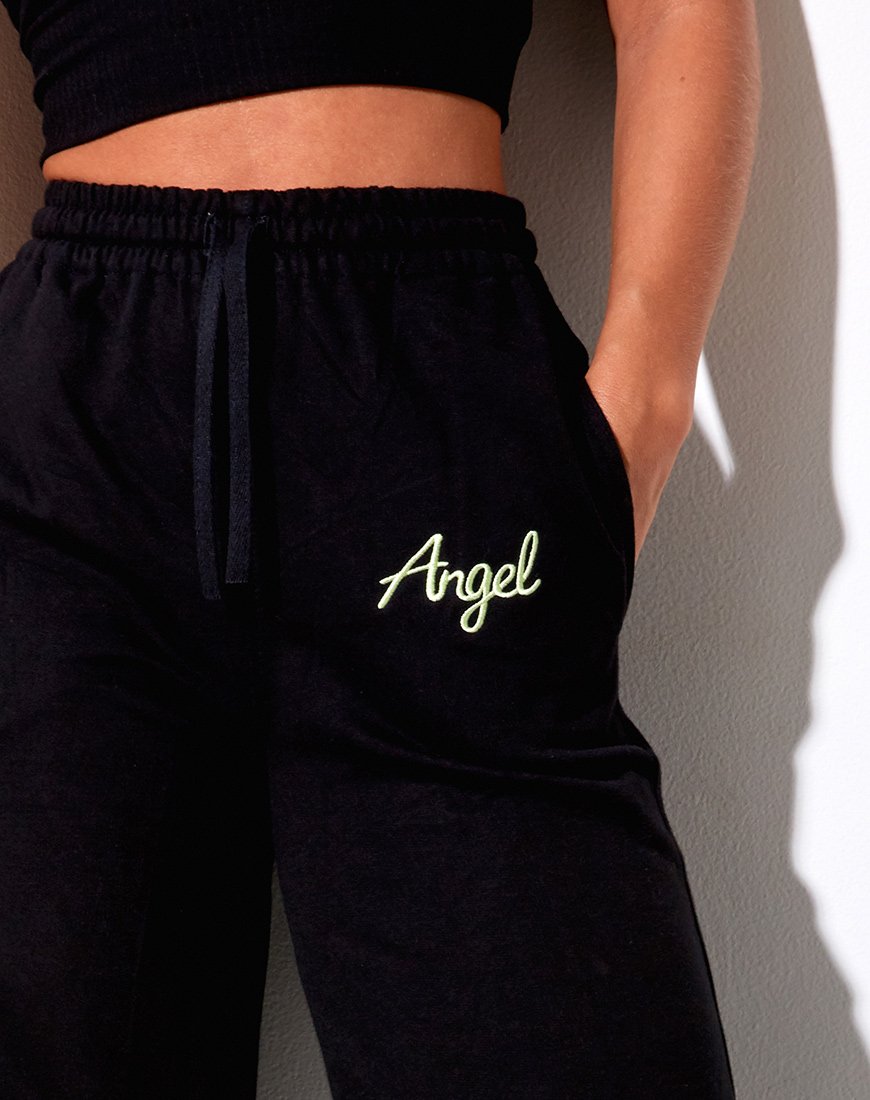 Nattan Jogger in zwart 'Angel' Embro in neongroen