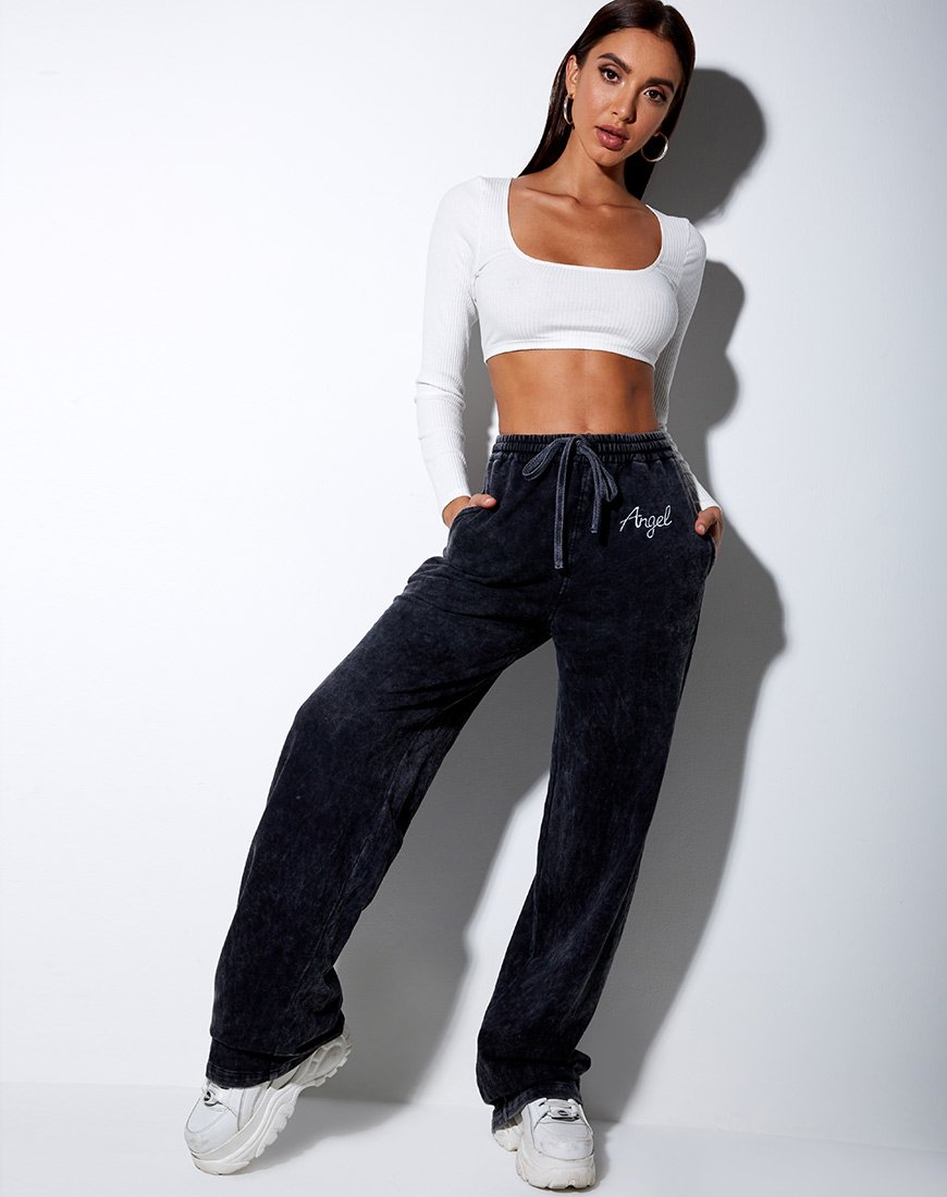 Afbeelding van Nattan Jogger in Black Wash Angel Embro