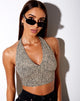 Afbeelding van Naya Crop Top in Mini Croc Tan