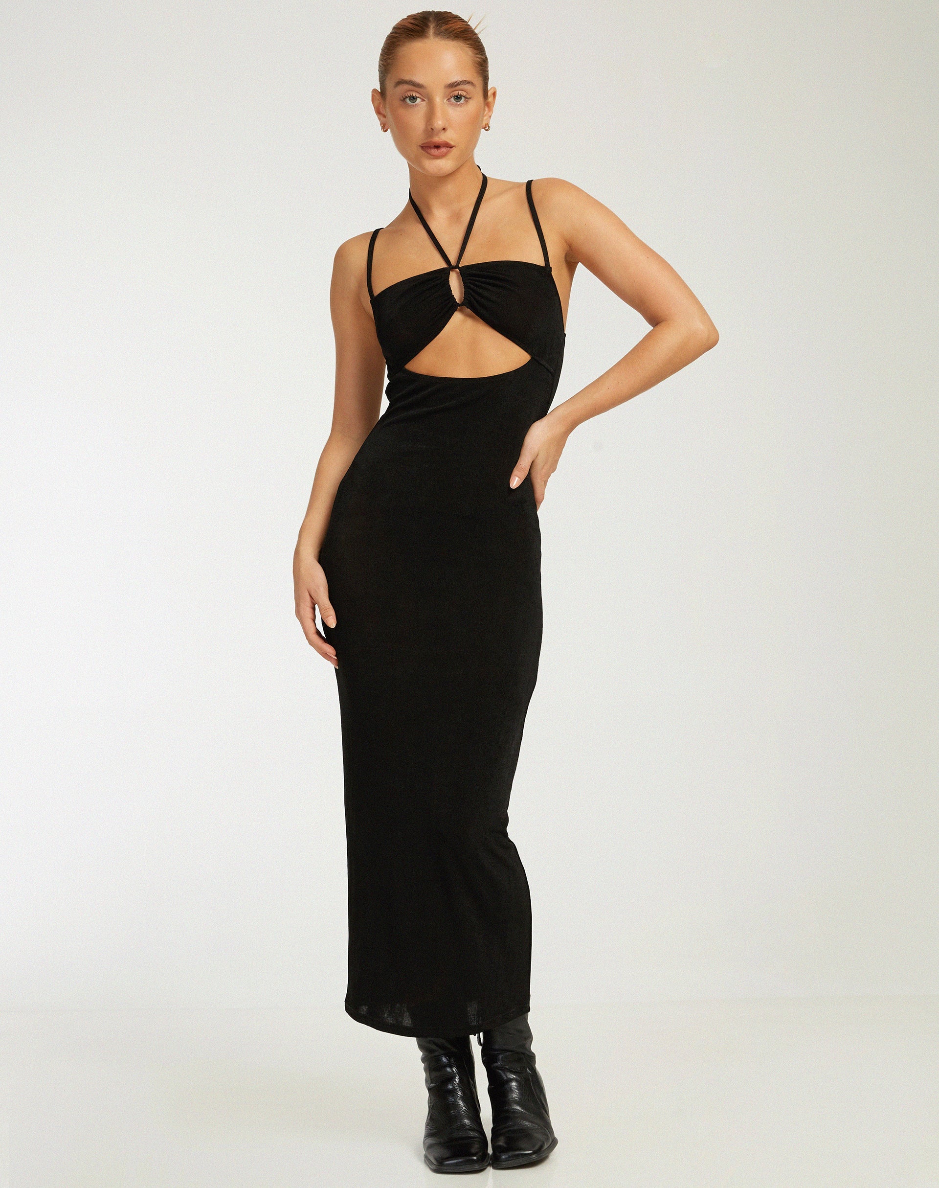 Afbeelding van Nayara Midi Dress in Zwart