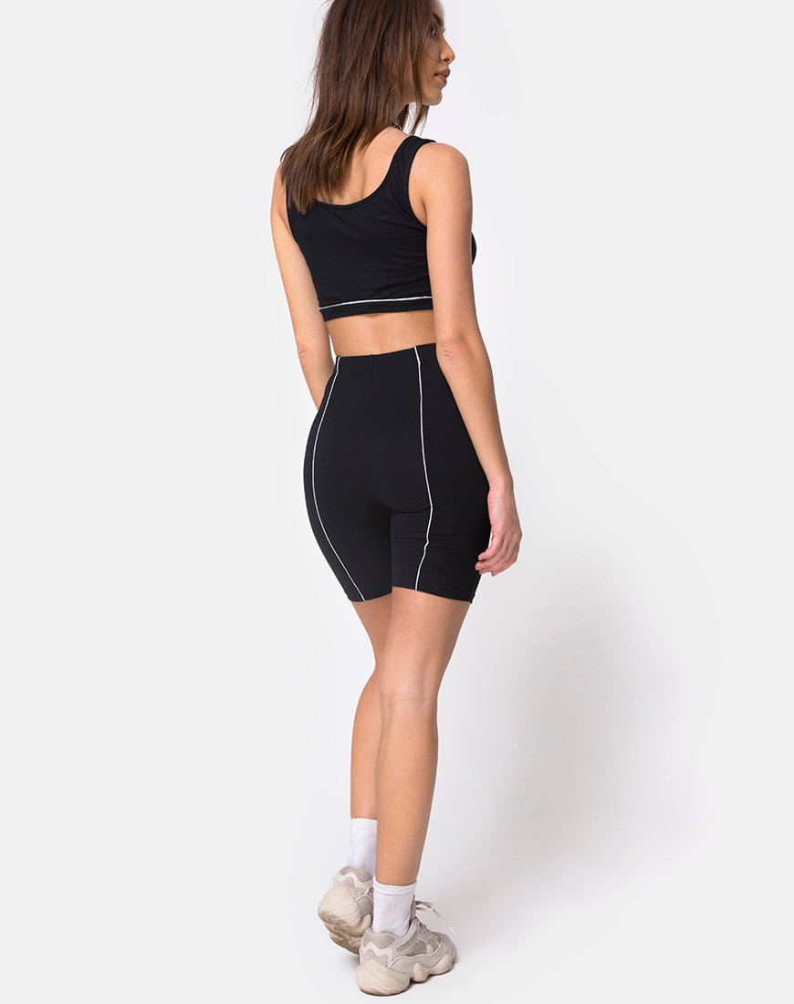 Afbeelding van Neho Cycle Short in Zwart met Bieslijn