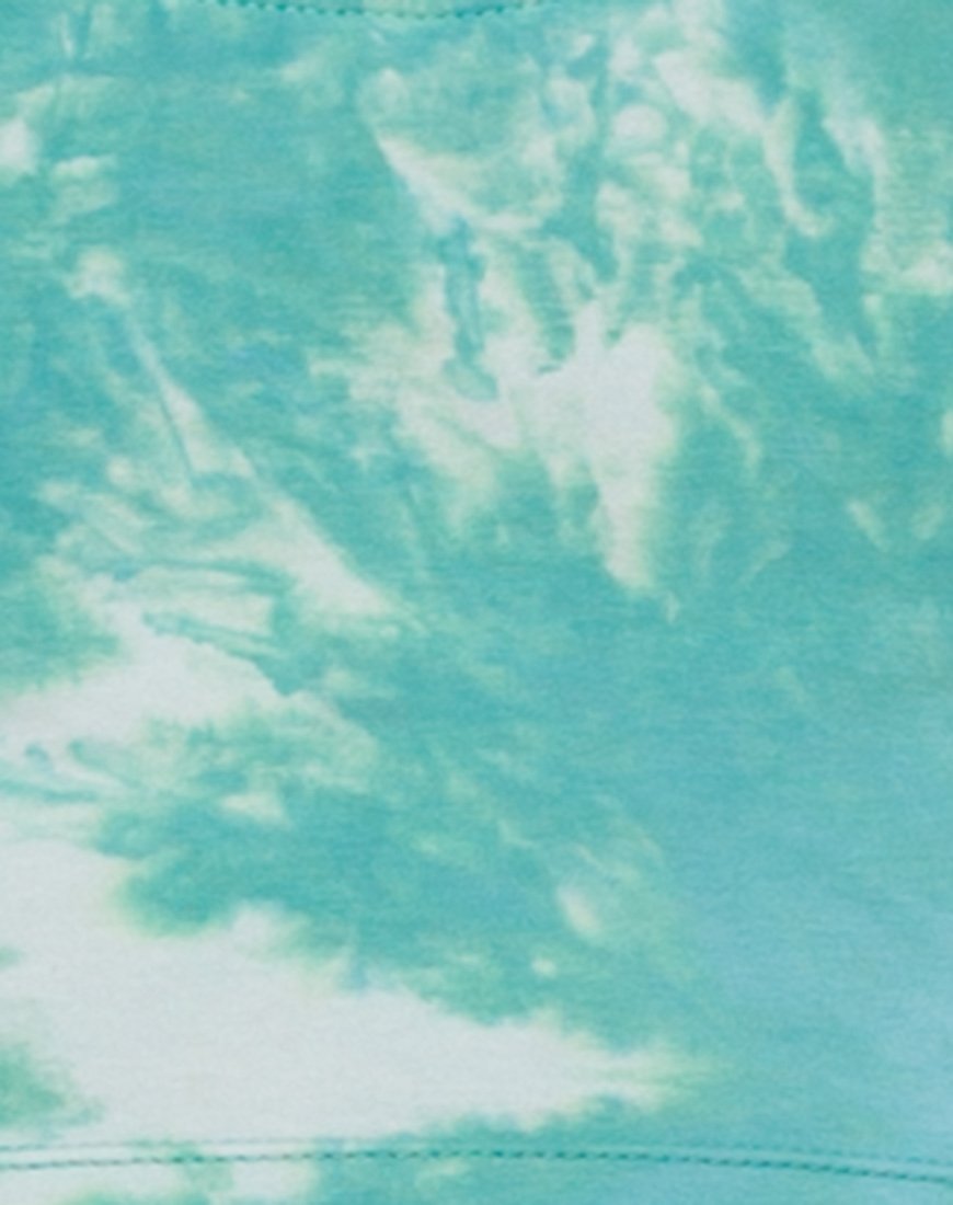 Afbeelding van Motel Nel Crop Top Bikini Top in Jumputan Tie Dye Pepermint