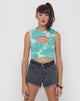Afbeelding van Motel Nel Crop Top Bikini Top in Jumputan Tie Dye Pepermint