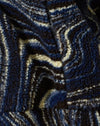 Rimpeling Blauw Zwart en Ivoor