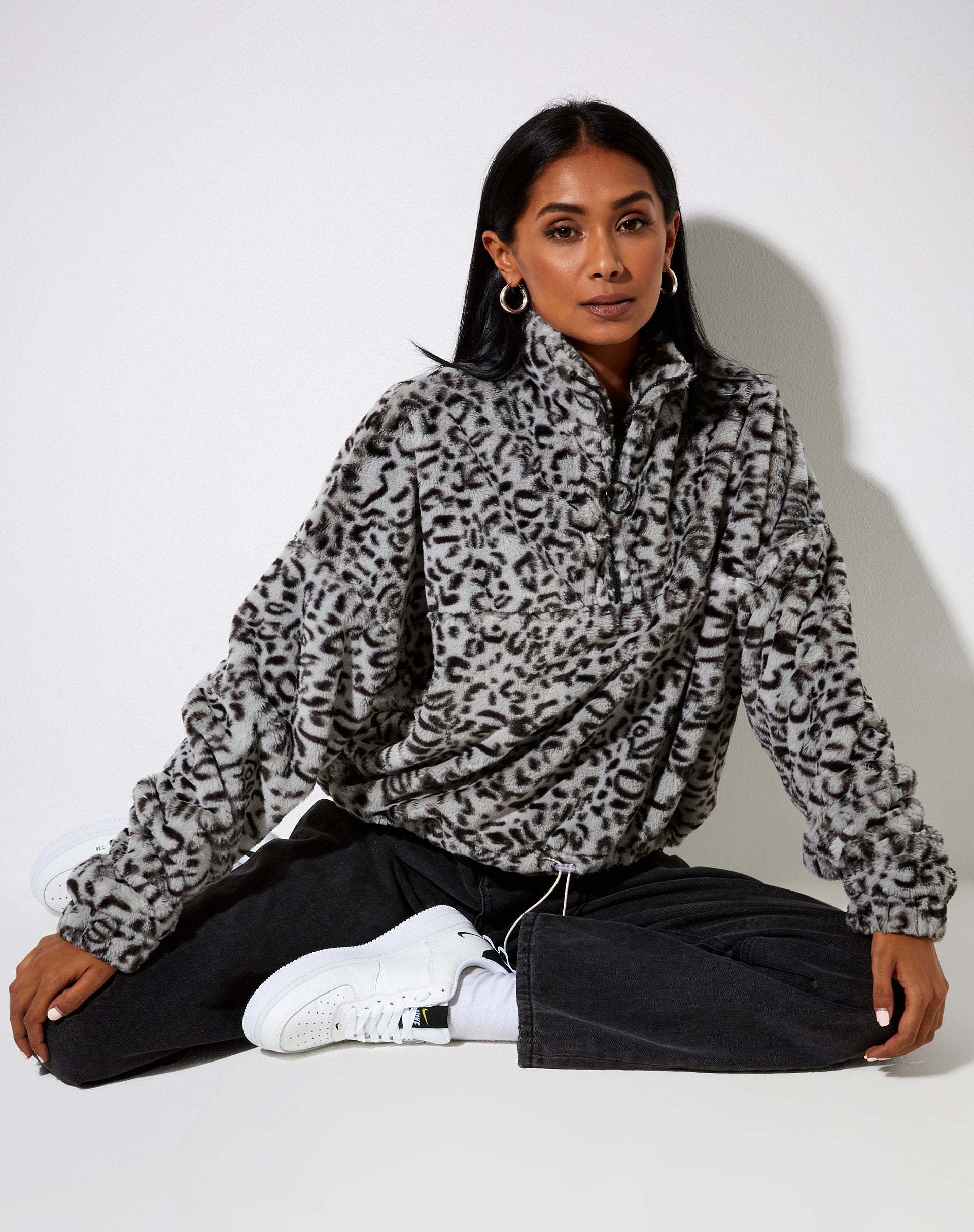 Afbeelding van Nero Ring Pull Jacket in Animal Grey
