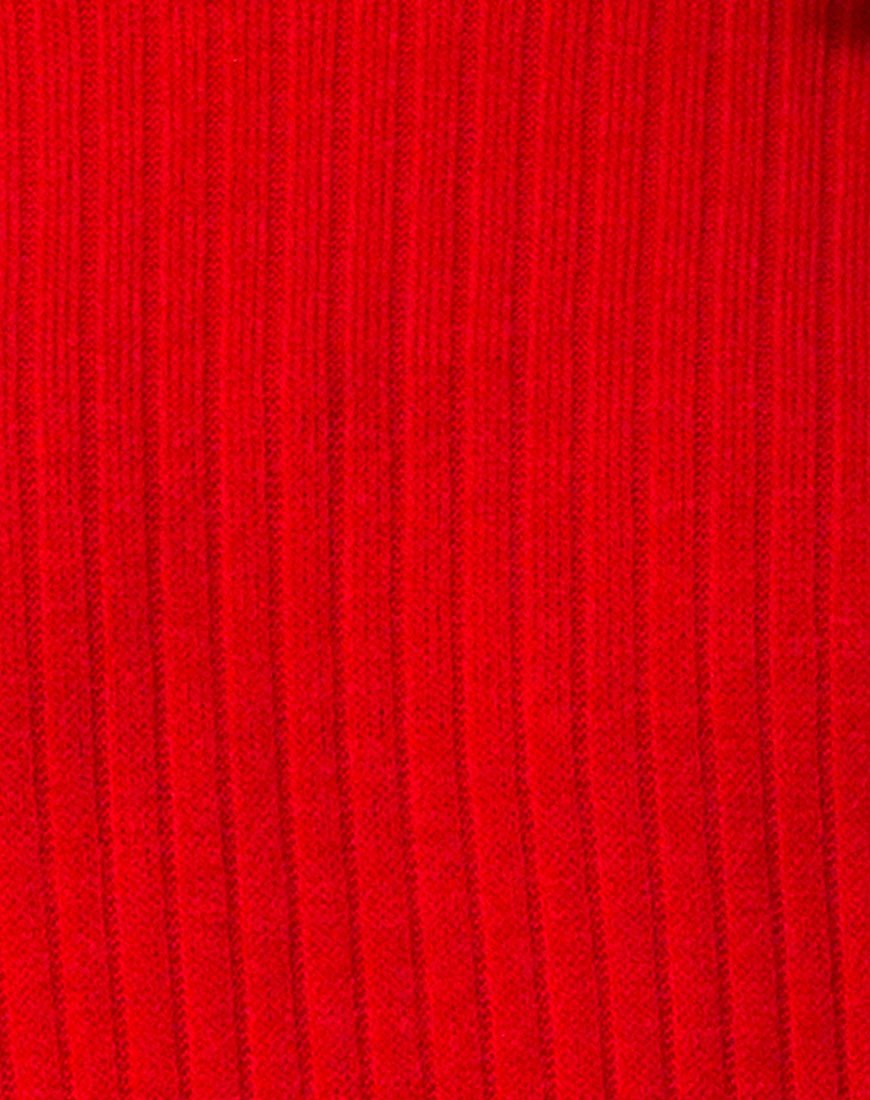 Afbeelding van Neve Hoge Hals Jurk in Rood