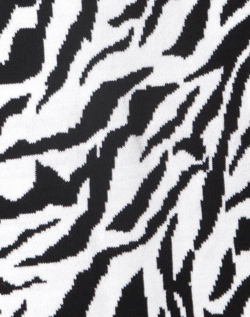 Afbeelding van Neivie Trui Jurk in Zebra Z/W