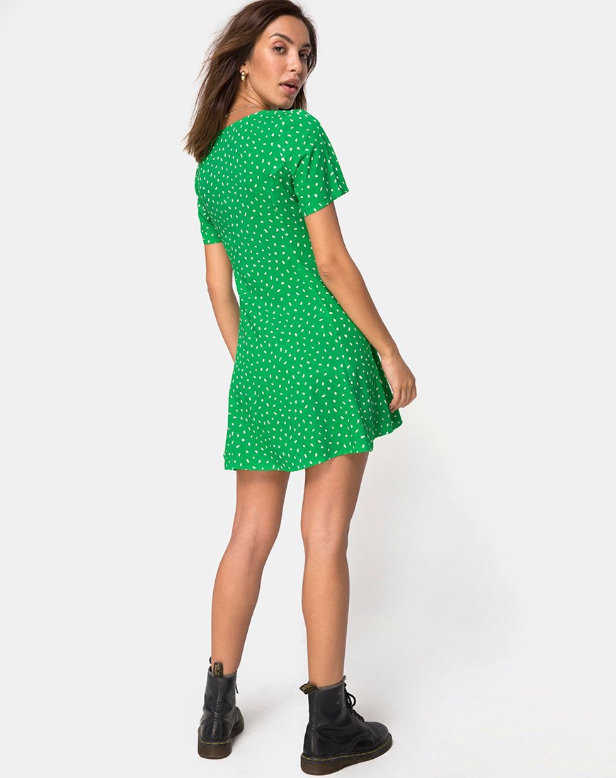 Afbeelding van Neyka Jurk in Mini Diana Stip Groen