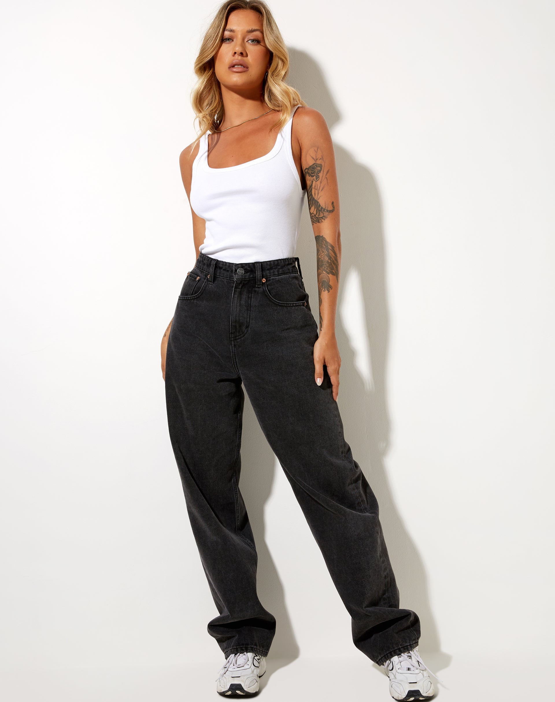 Afbeelding van Nilam Vest Top in Rib Wit