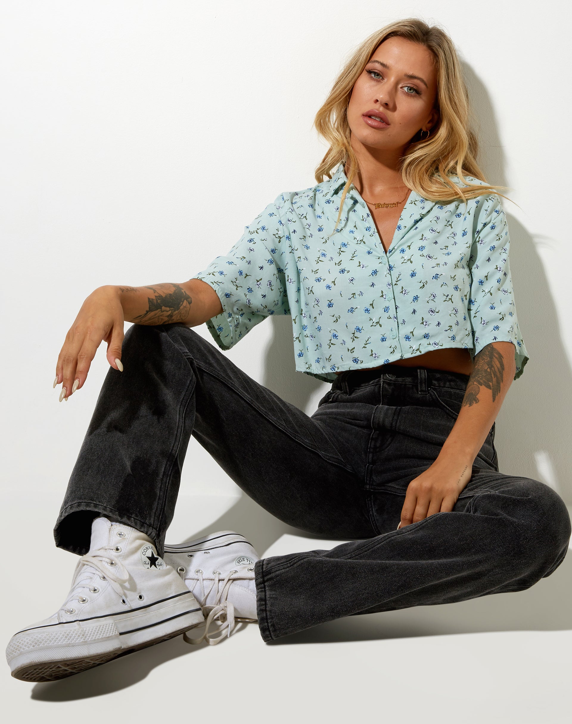 Afbeelding van Nindia Shirt in Petal Green