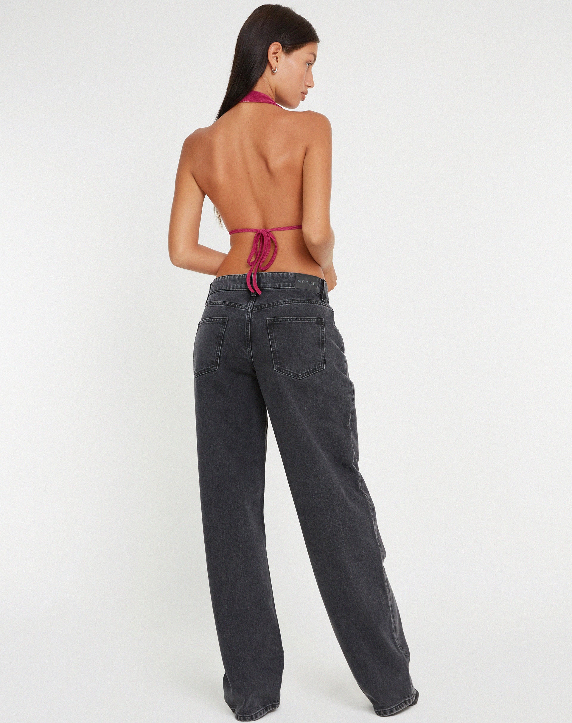 Afbeelding van Nindita Halterneck Crop Top in Magenta Purple