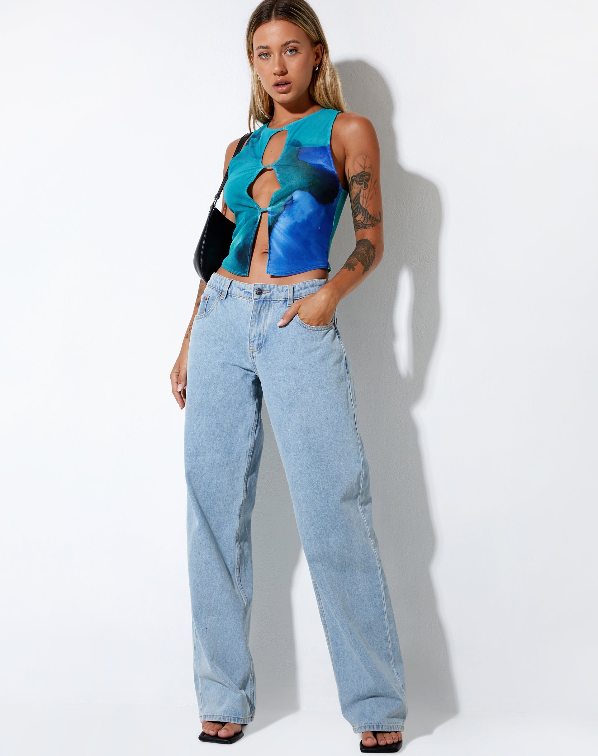 Afbeelding van Nolan Crop Top in Vloeibare Aquarelwas
