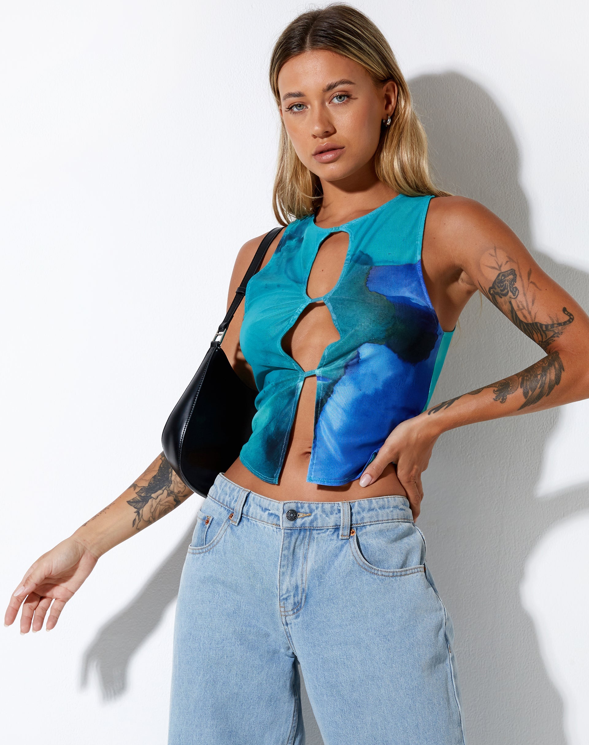 Afbeelding van Nolan Crop Top in Vloeibare Aquarelwas
