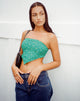 Afbeelding van Nolda Crop Top in Paisley Fun Green