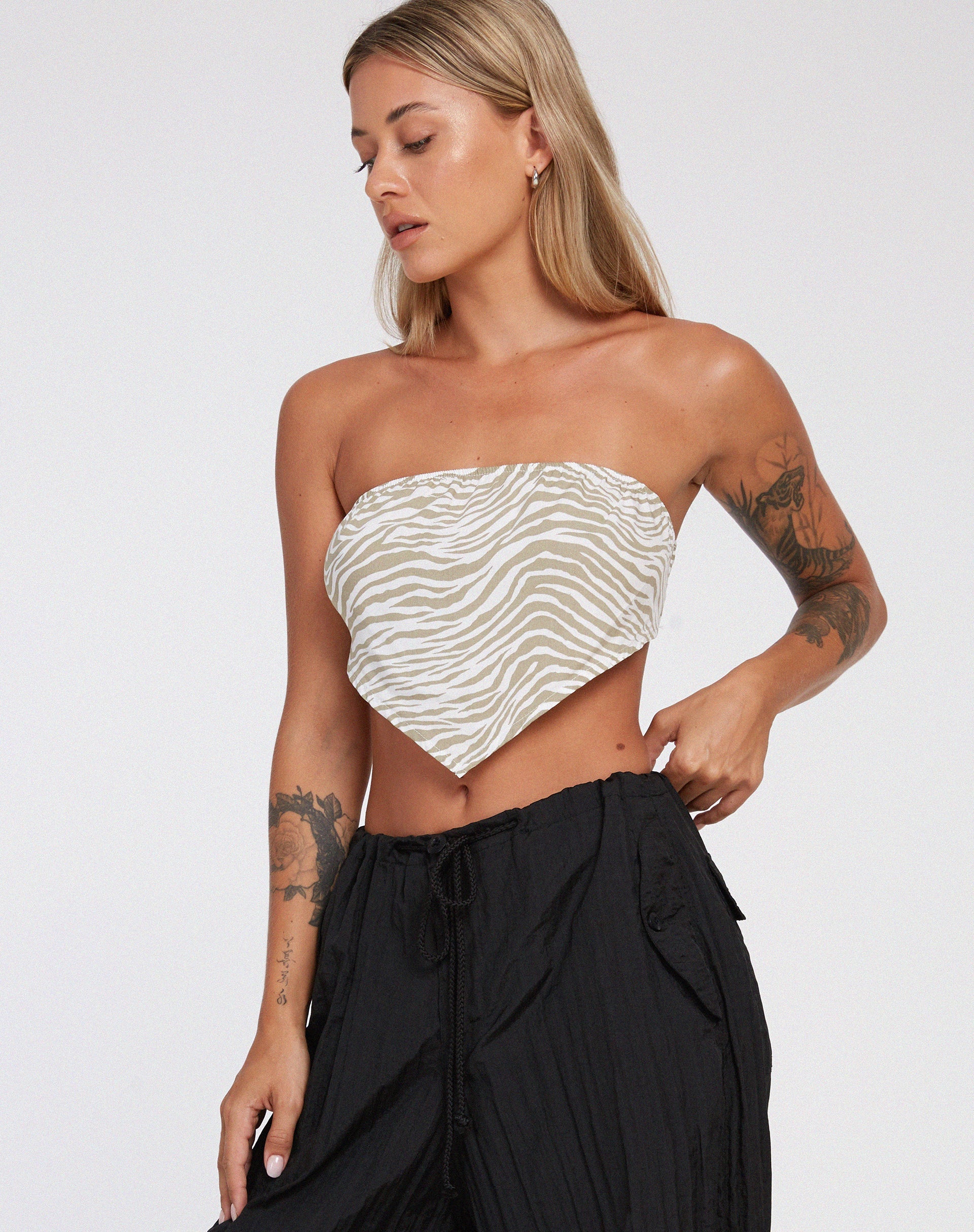 Afbeelding van Nolda Crop Top in Tonal Zebra