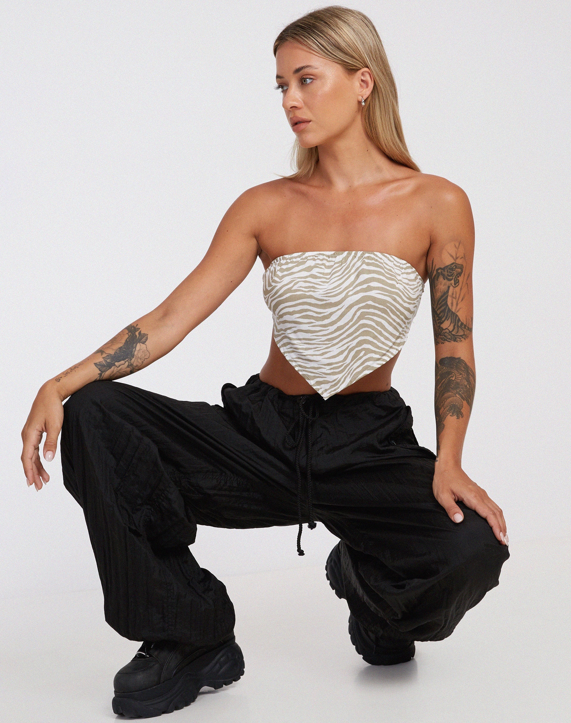 Afbeelding van Nolda Crop Top in Tonal Zebra