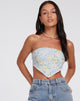 Afbeelding van Nolda Crop Top in Washed Out Pastel Floral