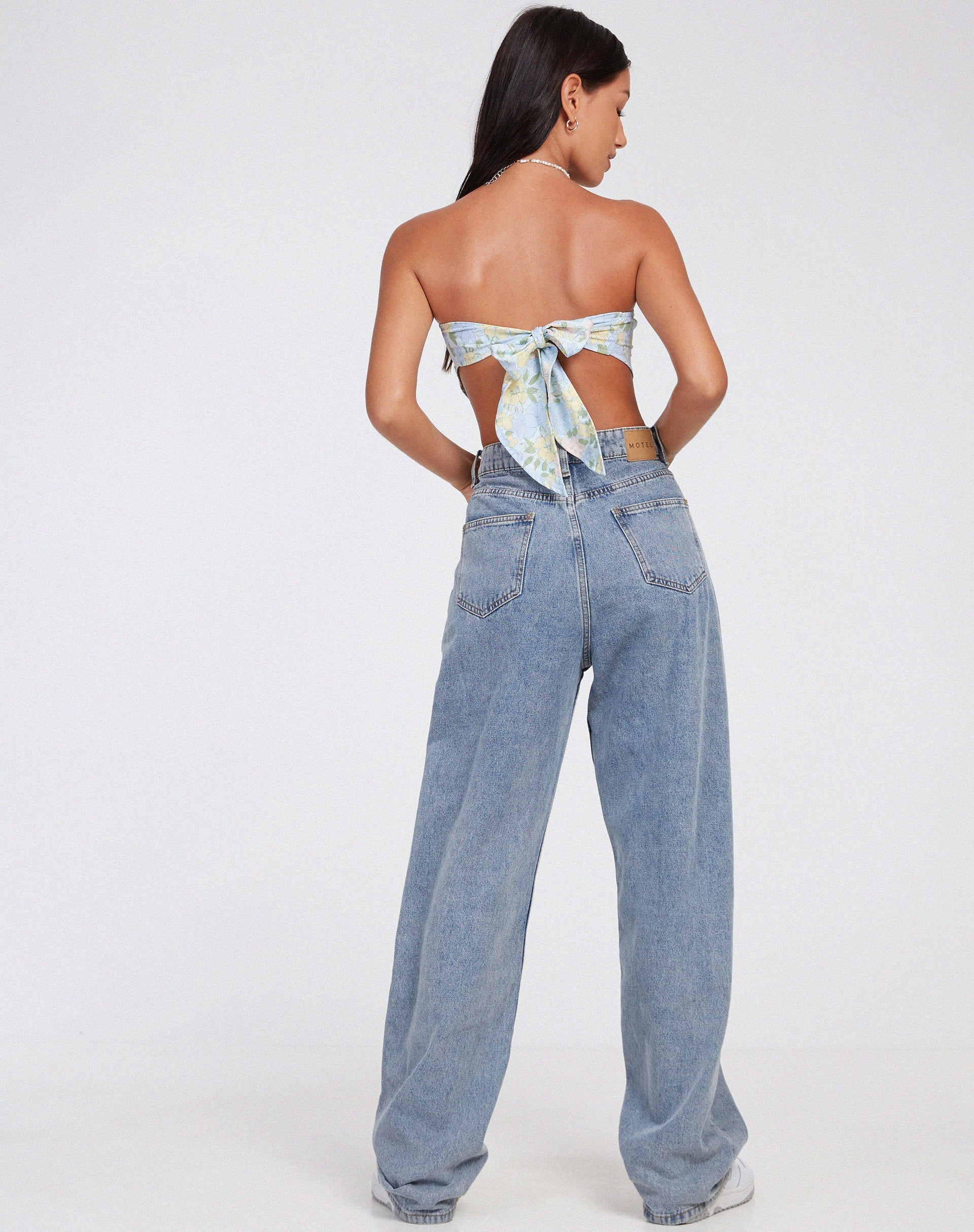 Afbeelding van Nolda Crop Top in Washed Out Pastel Floral