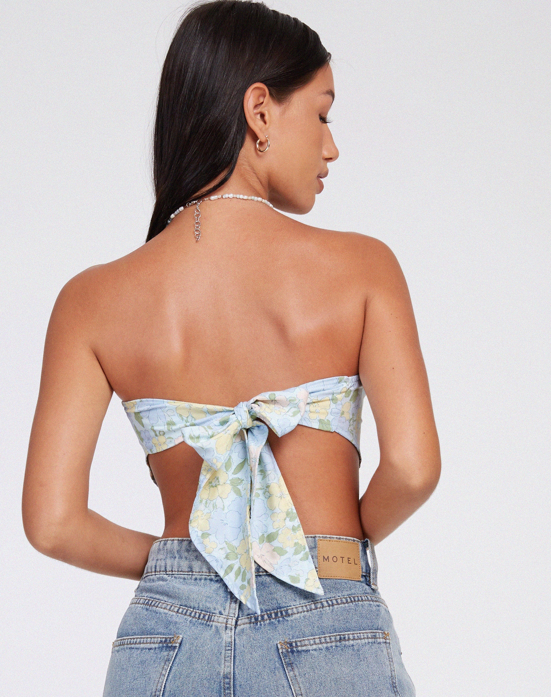 Afbeelding van Nolda Crop Top in Washed Out Pastel Floral