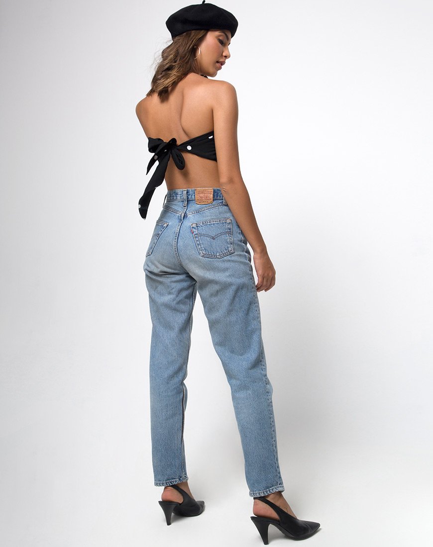 Afbeelding van Nolia Tube Top in zwart-wit Polkadot