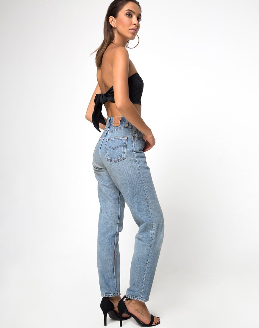 Afbeelding van Nolia Tube Top in Satijn Zwart