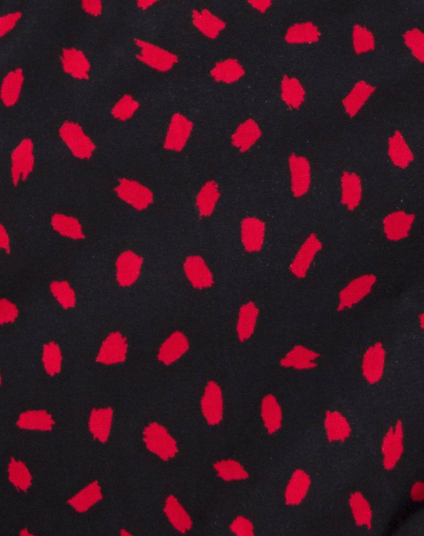 Afbeelding van Nolia Tube Top in Mini Diana Dot Zwart en Rood