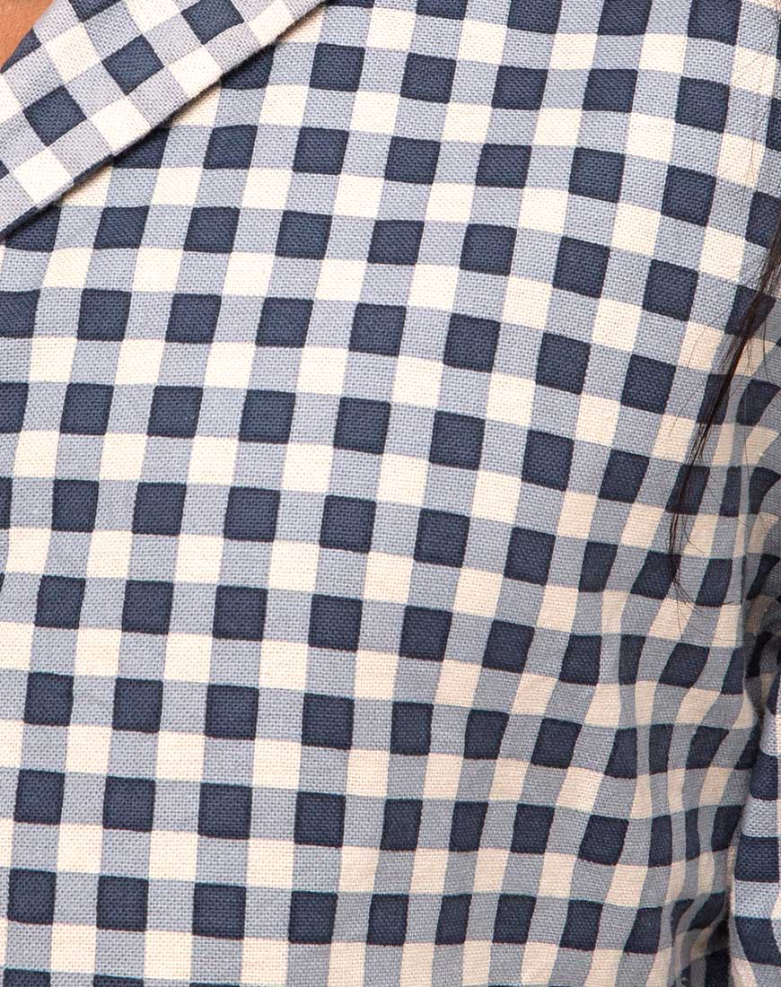 Afbeelding van Noly Cropped Blazer in Gingham Crème